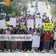 Hundreds of protesters marched in Ottawa on July 30.